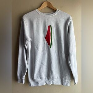 Wear the Peace Women Watermelon Design Crew Neck Sweater Size Medium